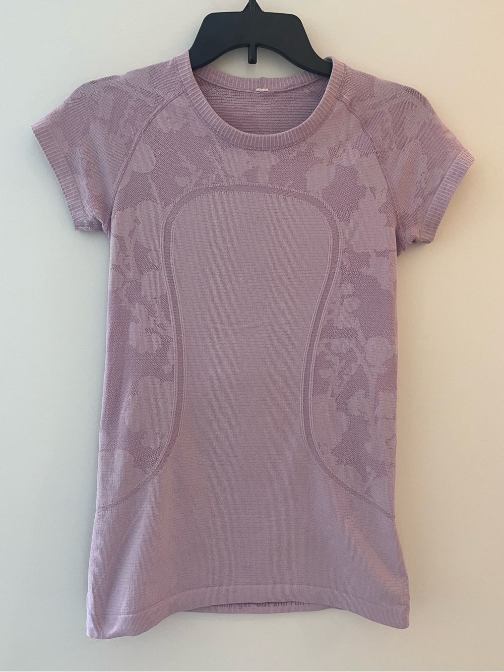lululemon athletica Floral Lavender Run Swiftly Short Sleeve